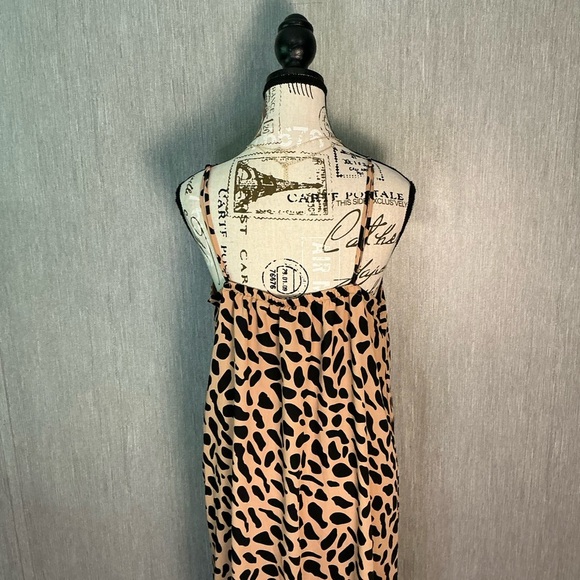 Kathleen Barnes The Drop Leopard Print Sleeveless Maxi Dress Size Medium - Picture 7 of 12